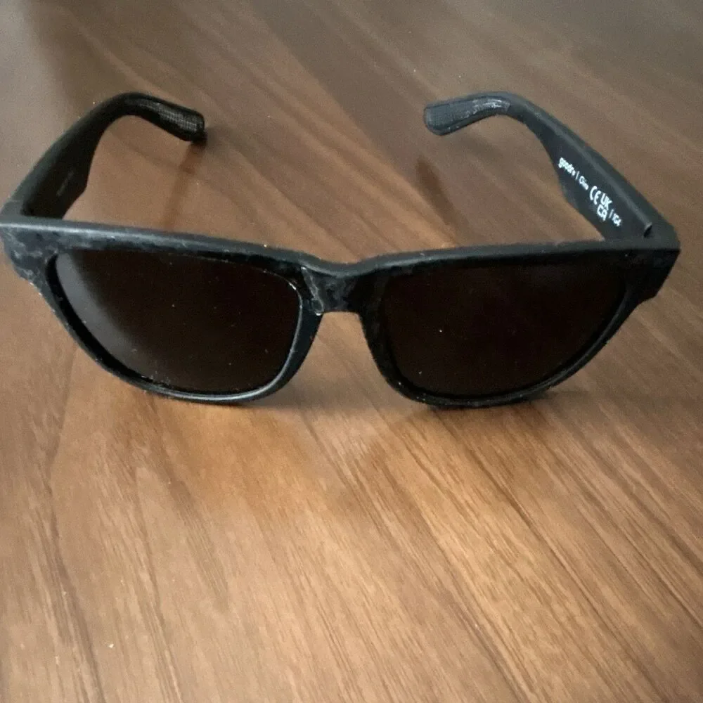 goodr Hooked on Onyx Square Sunglasses, Black Frame with Black Lenses